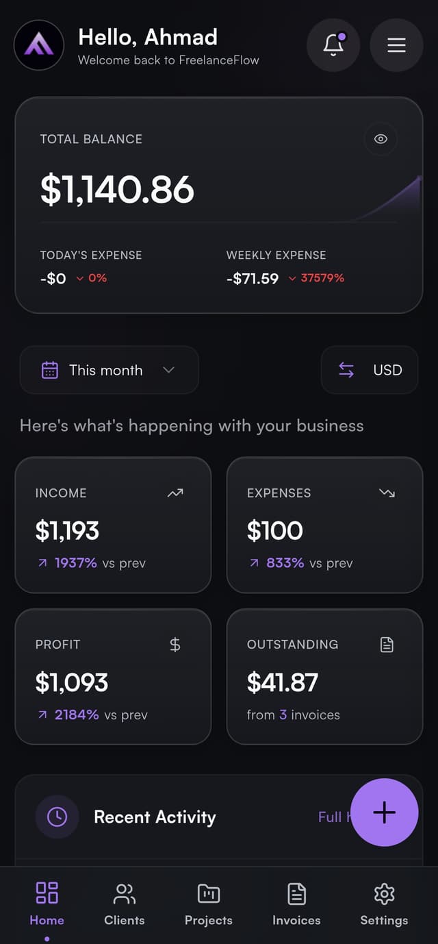 FreelanceFlow Mobile